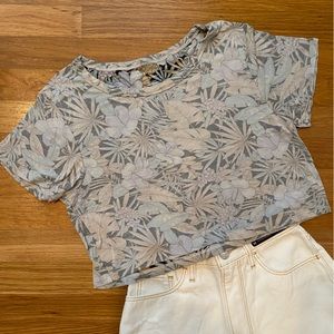 American eagle print crop top XS
